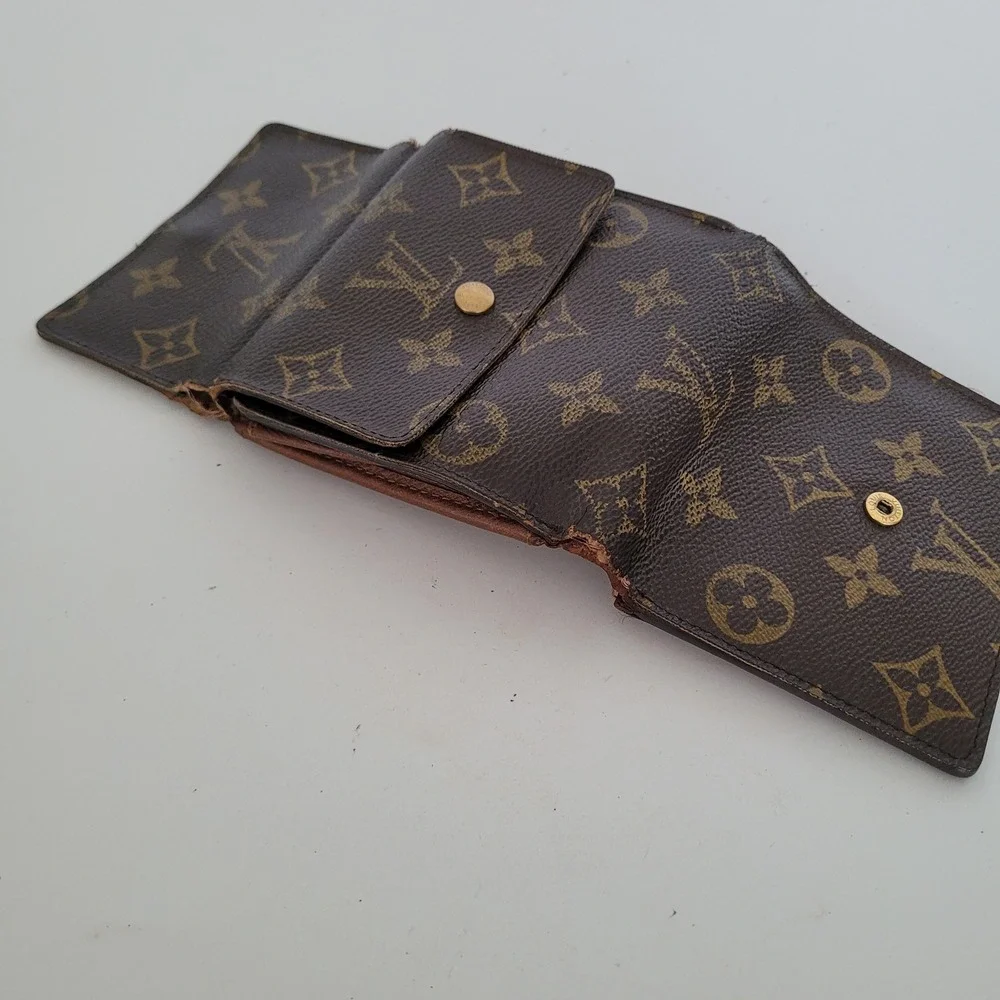 Louis Vuitton Monogram Portefeuille Elise Trifold Wallet Brown SP0051 Vintage